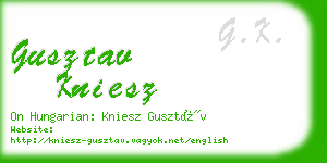 gusztav kniesz business card